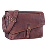 B-Stock "Merlin" Vintage Leather Shoulder Bag Women Men