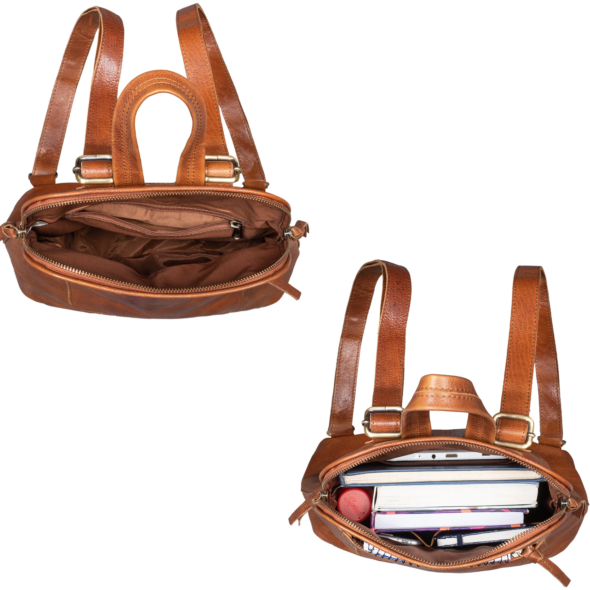 Tasche Rucksack braun