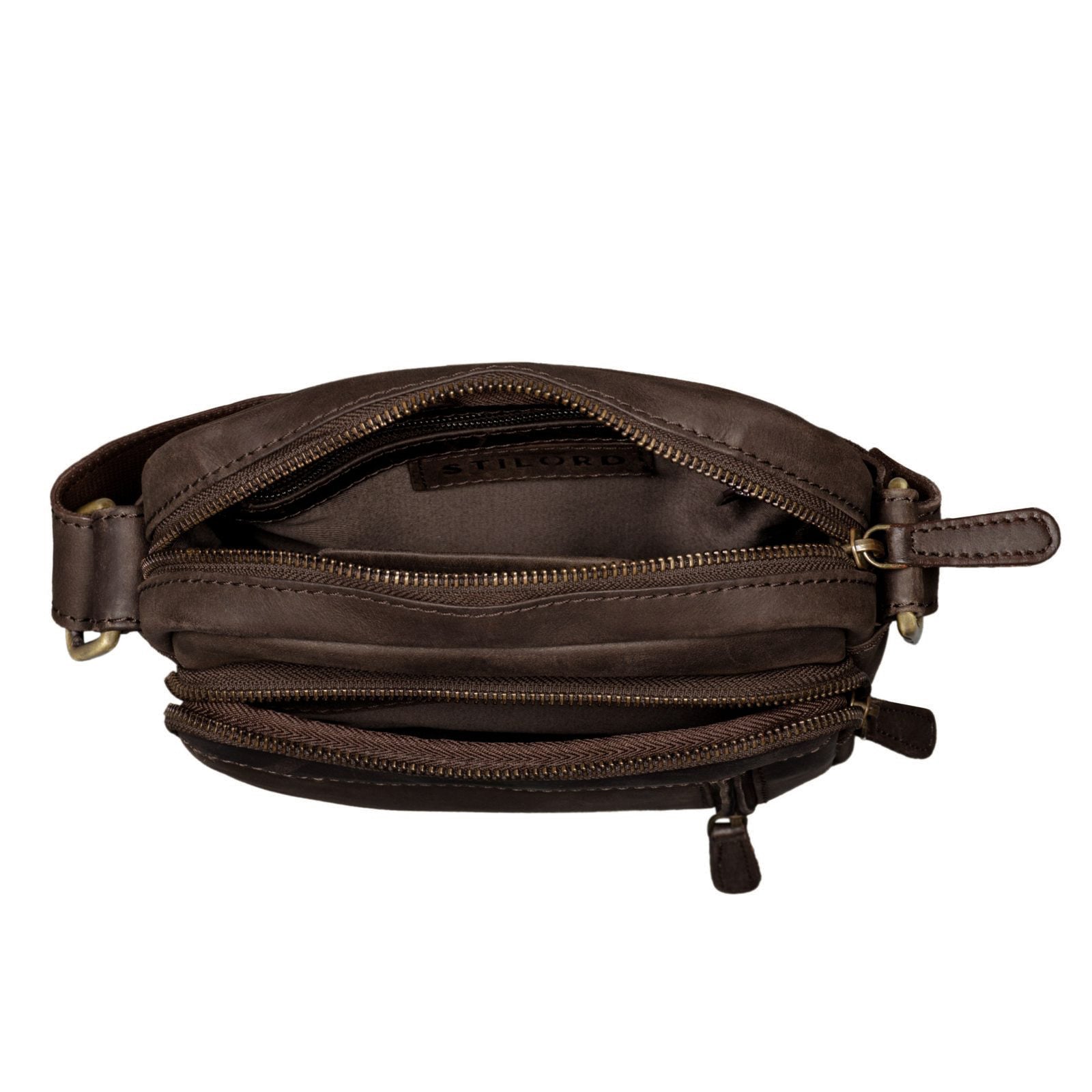 Leder Umhängetasche Männer braun