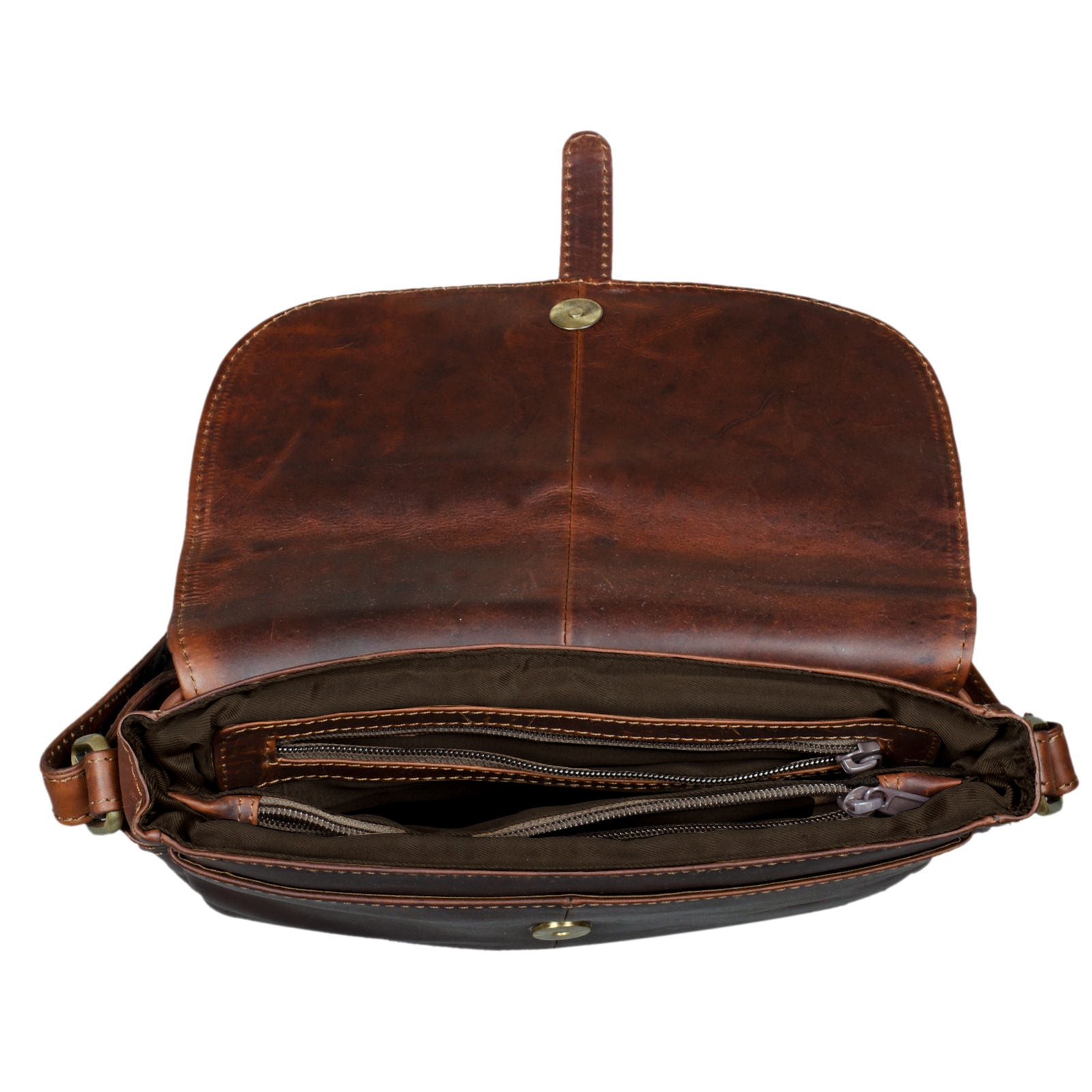 Braune Ledertasche Umhängetasche dunkel braun