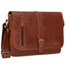"Riley" Messenger Bag Leather Brown