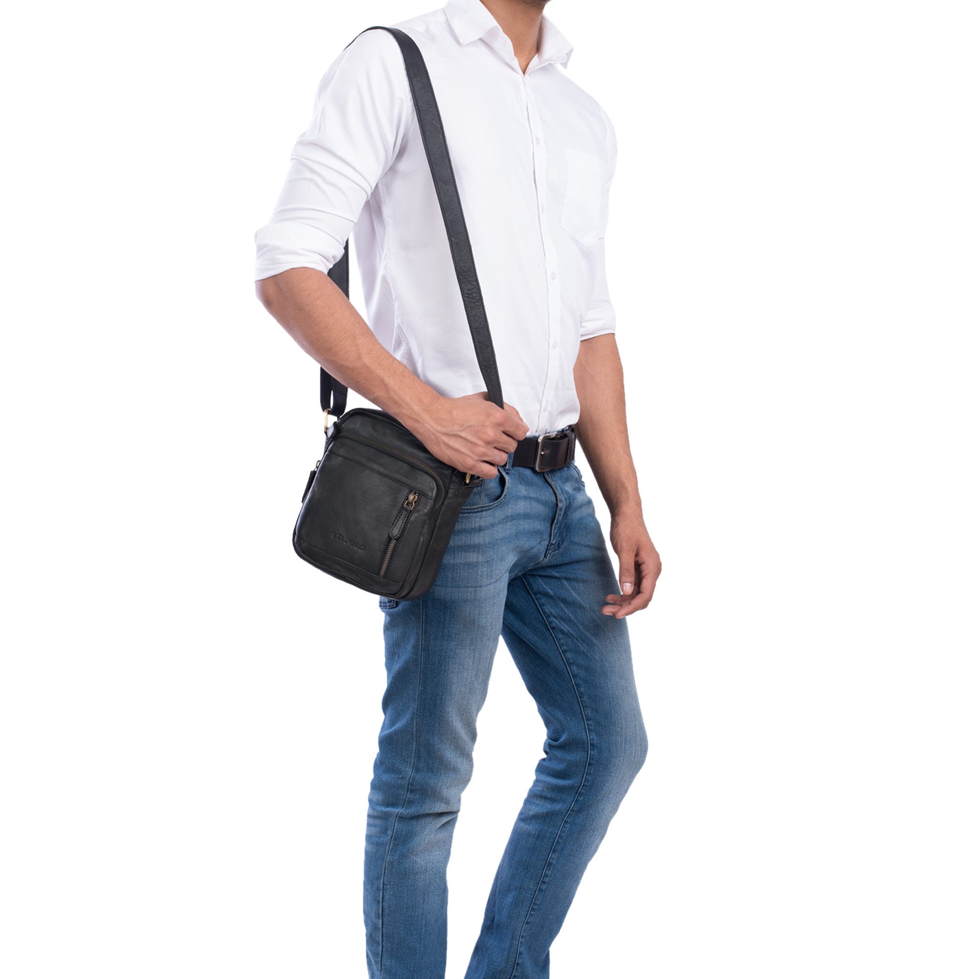 Herrenhandtasche Leder Vintage