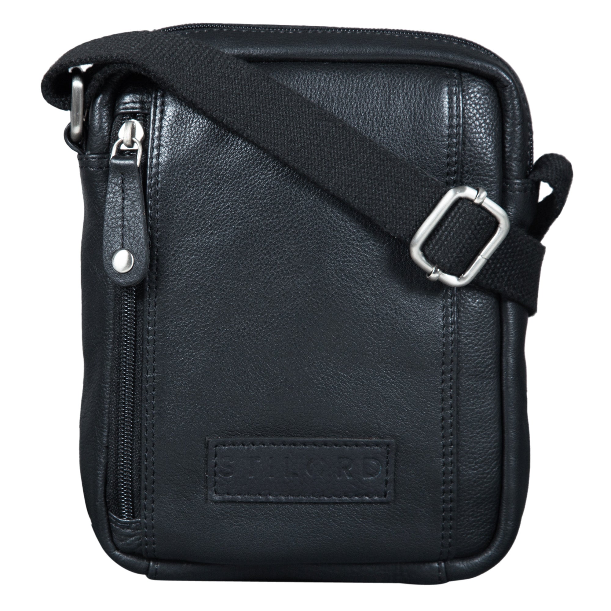 Schwarze Ledertasche klein