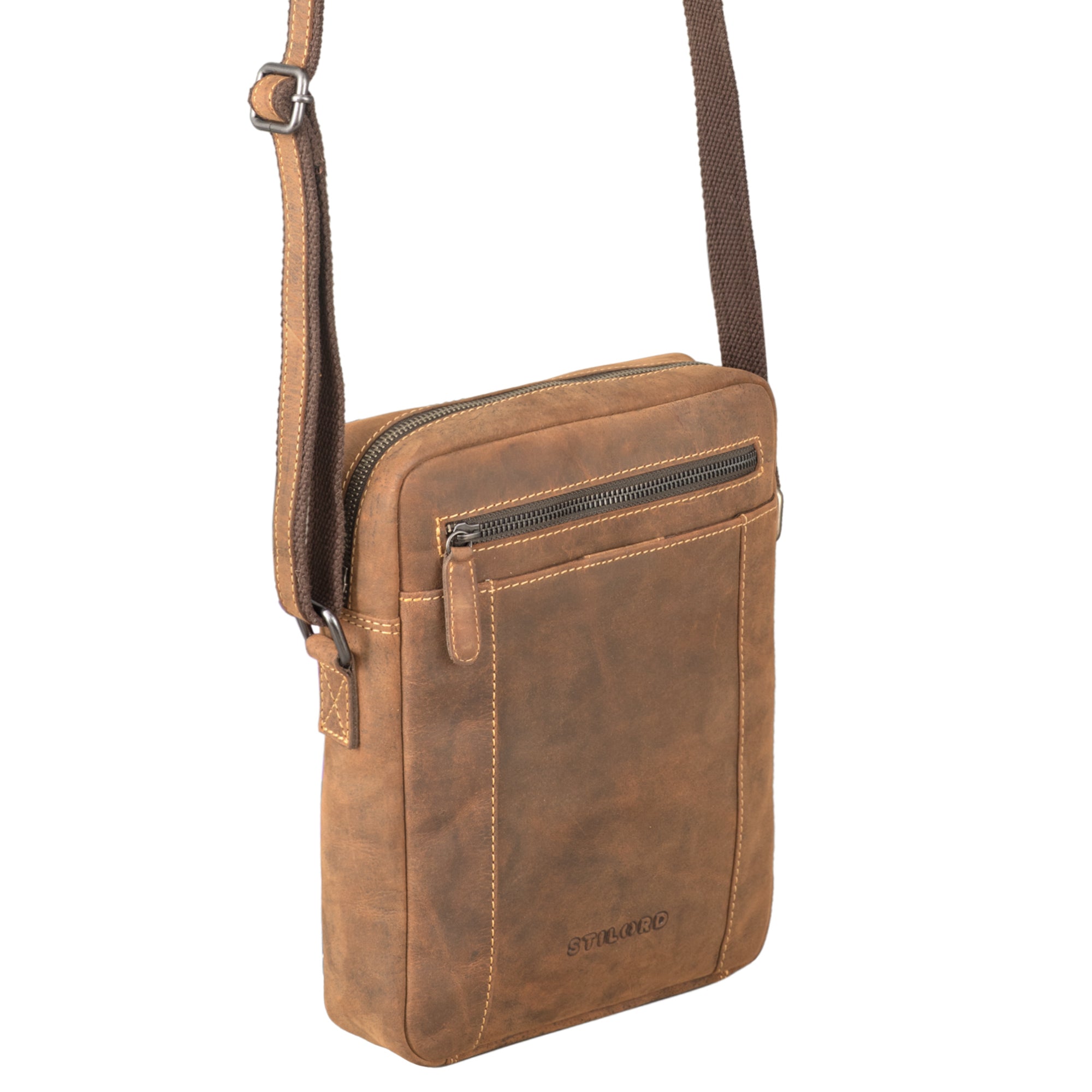 Kleine Ledertasche Umhängetasche braun