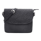 Damen Ledertasche zum Umhängen schwarz