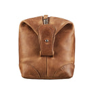 Schminktasche Leder braun