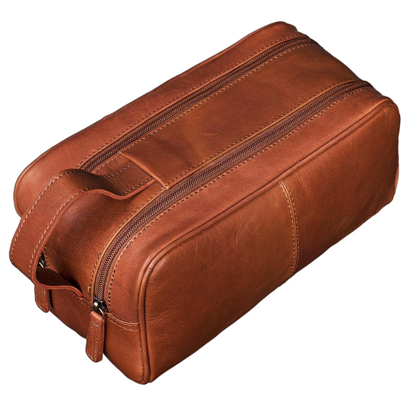 Vintage Kulturtasche Herren Damen Leder
