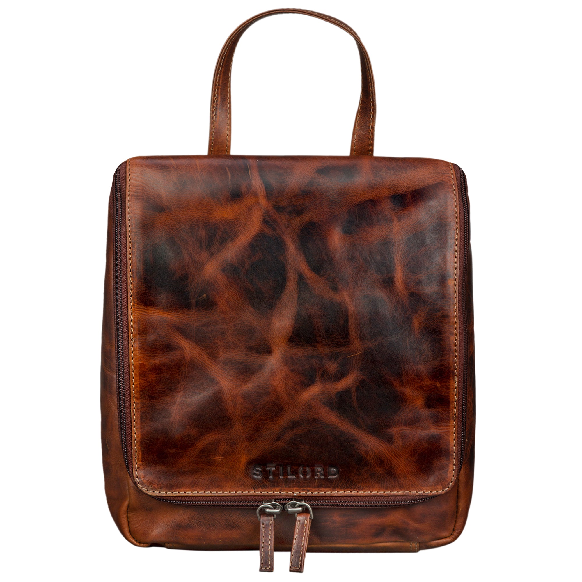 Waschtasche aus Leder