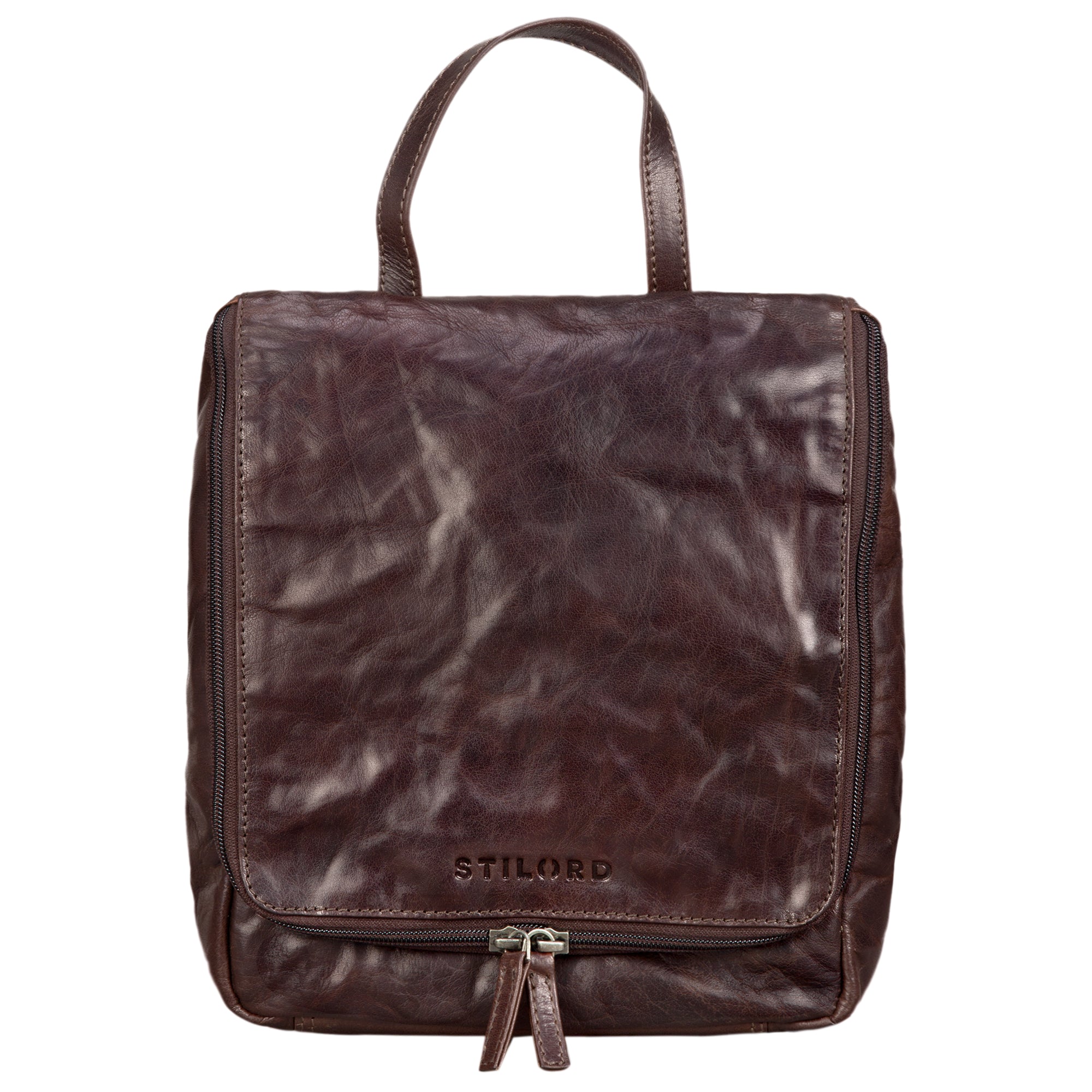 Kulturtasche Herren dunkelbraun