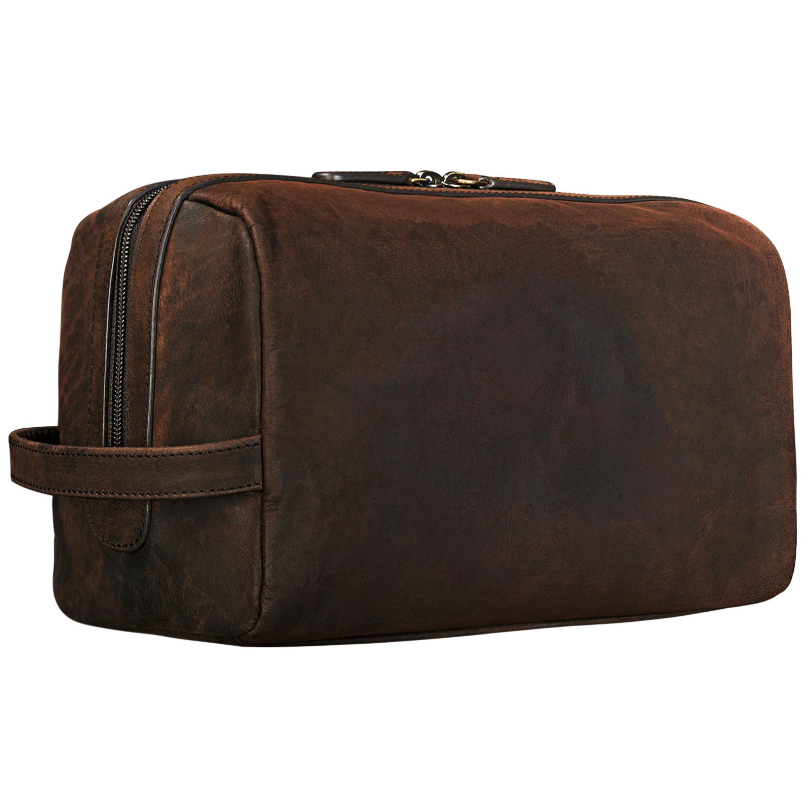 Herren Kulturtasche Leder braun