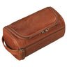 Kulturbeutel Leder cognac