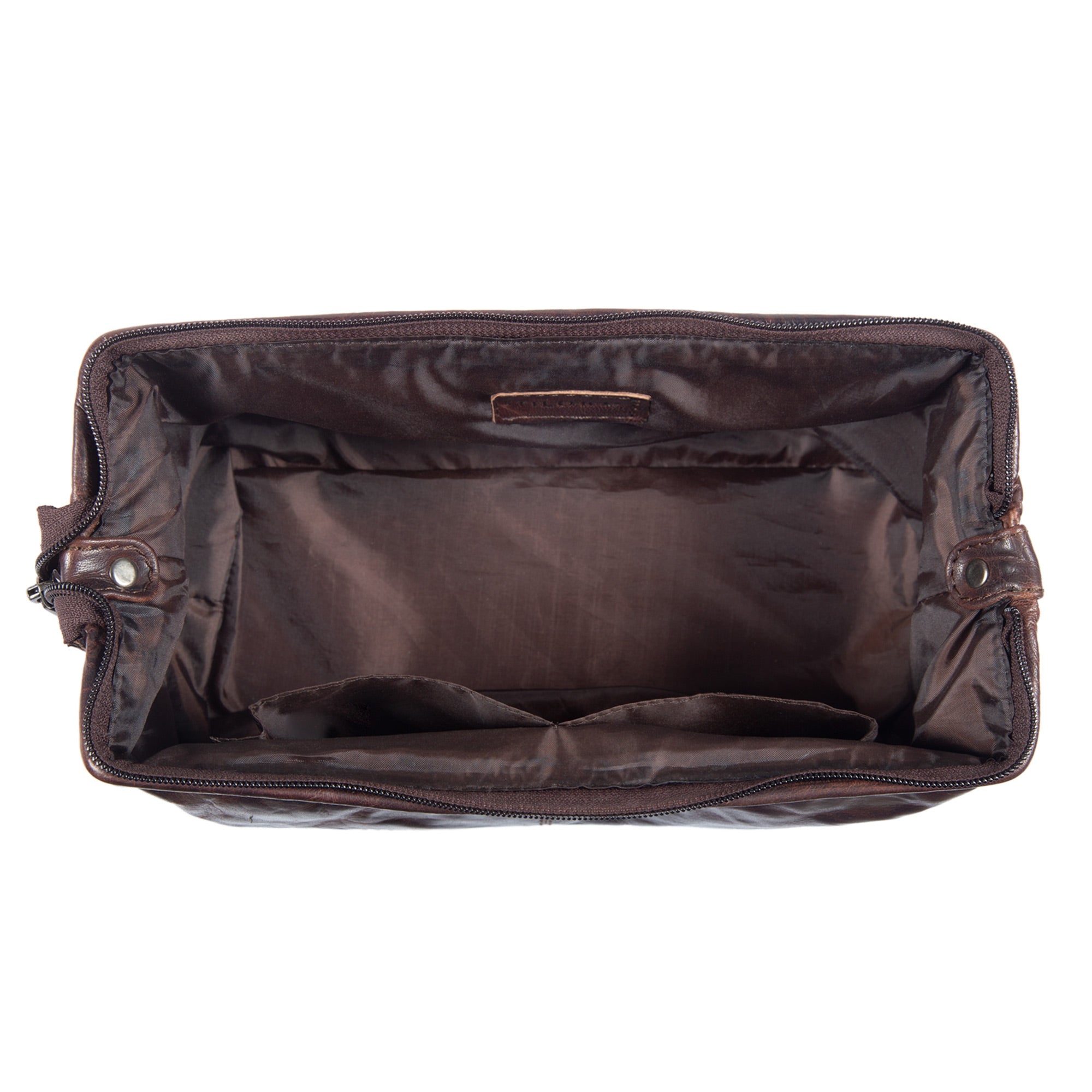 Kleine Kulturtasche Männer leder braun