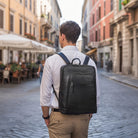echtleder laptoprucksack herren 15,6 Zoll