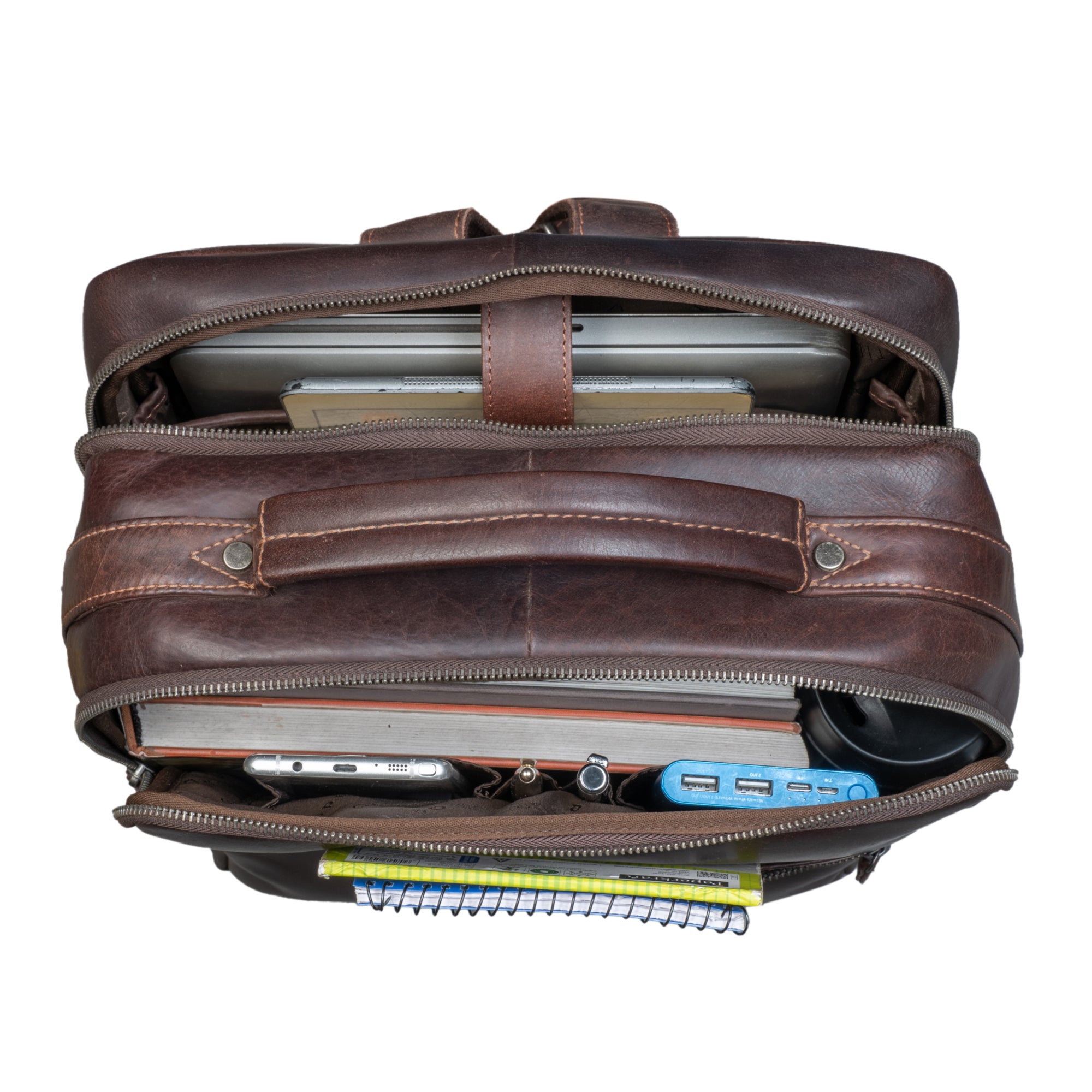 Laptop Backpack Leder braun