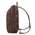 Laptoprucksack Leder Braun mit verstellbaren Schultergurten