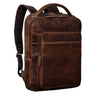 Lederrucksack mit Laptopfach braun