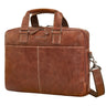 "Oslo" Leather Laptop Bag for Men - Double 15.6, 17, 18 Inch Laptop Compartment