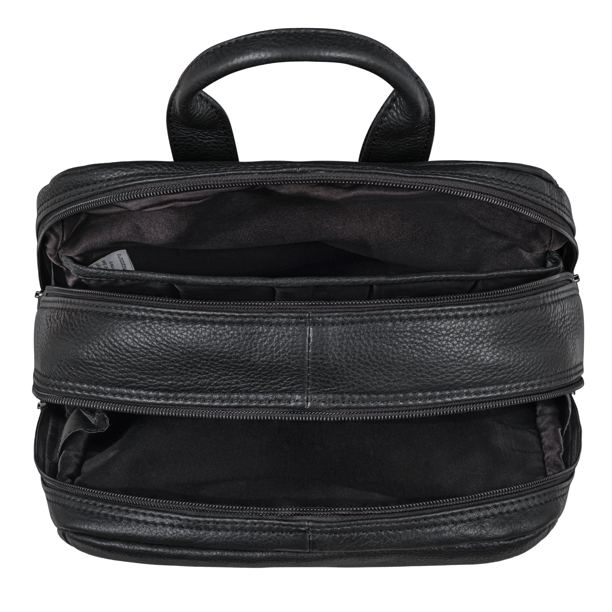 schwarze Leder Laptoptasche für 15,6 Zoll Laptop und Notebook