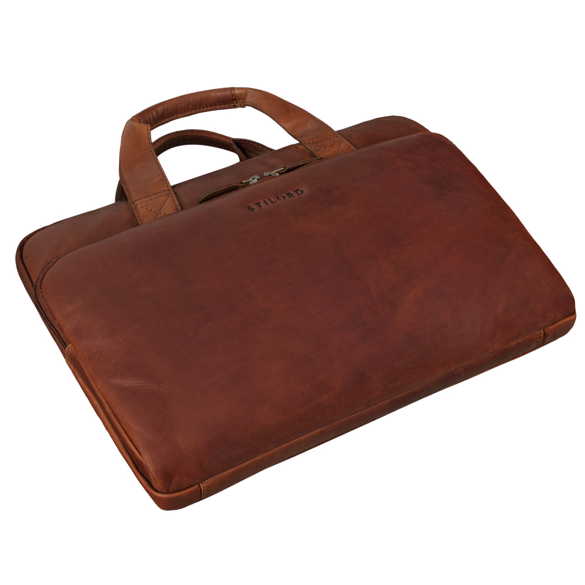 Laptophülle 15 Zoll Leder cognac