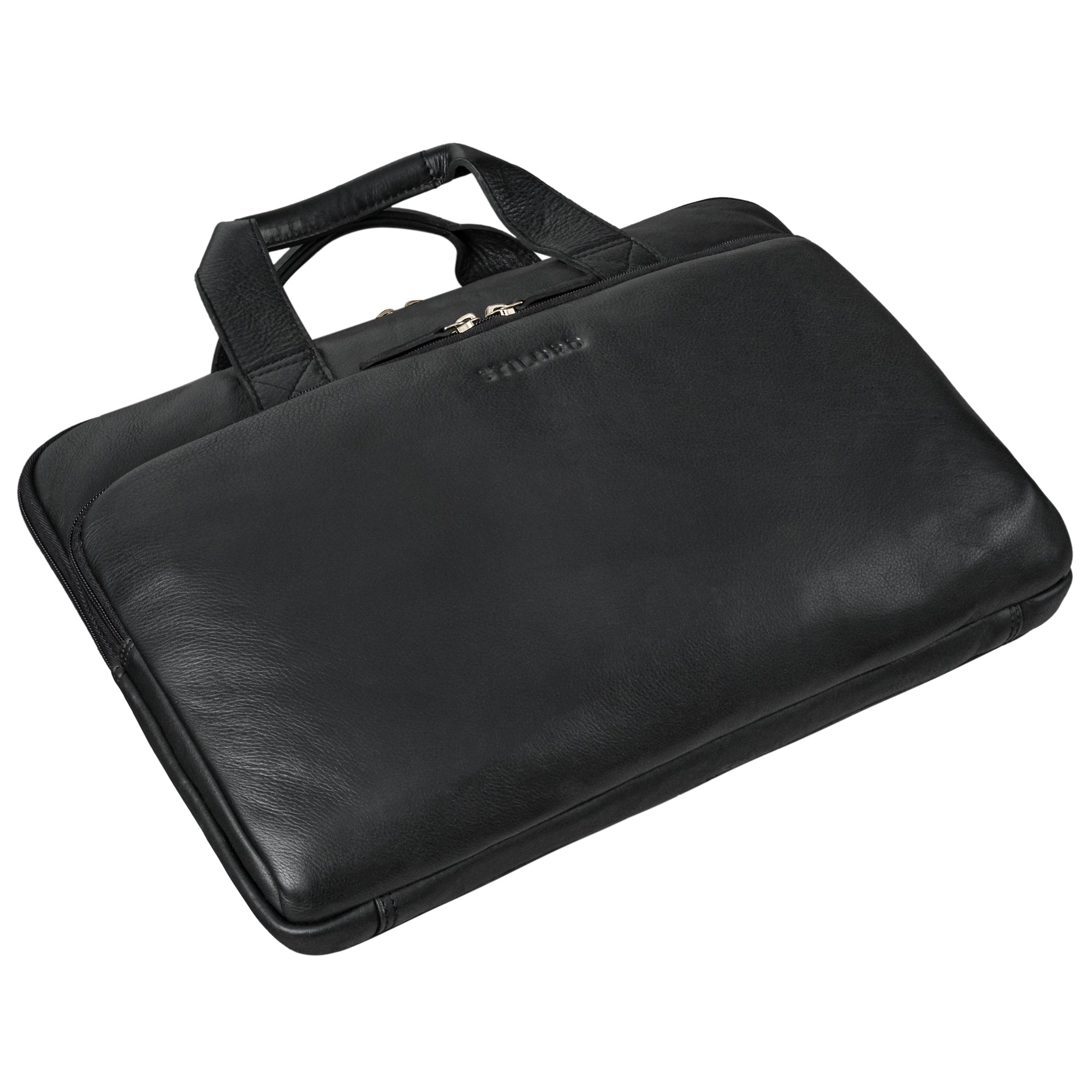 Laptophülle 15 Zoll Leder schwarz