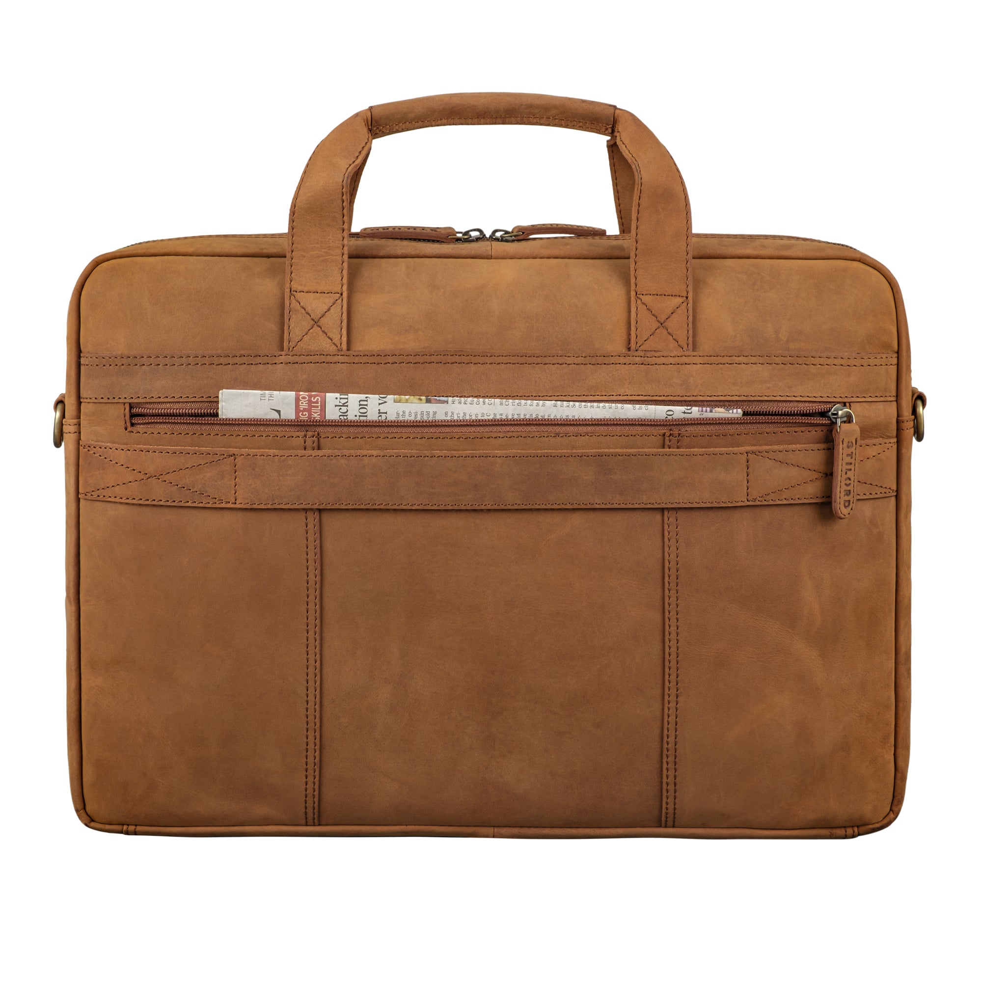 Business Laptoptasche 17 Zoll Herren Leder braun