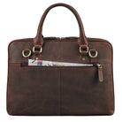 Laptoptasche aus Leder in braun