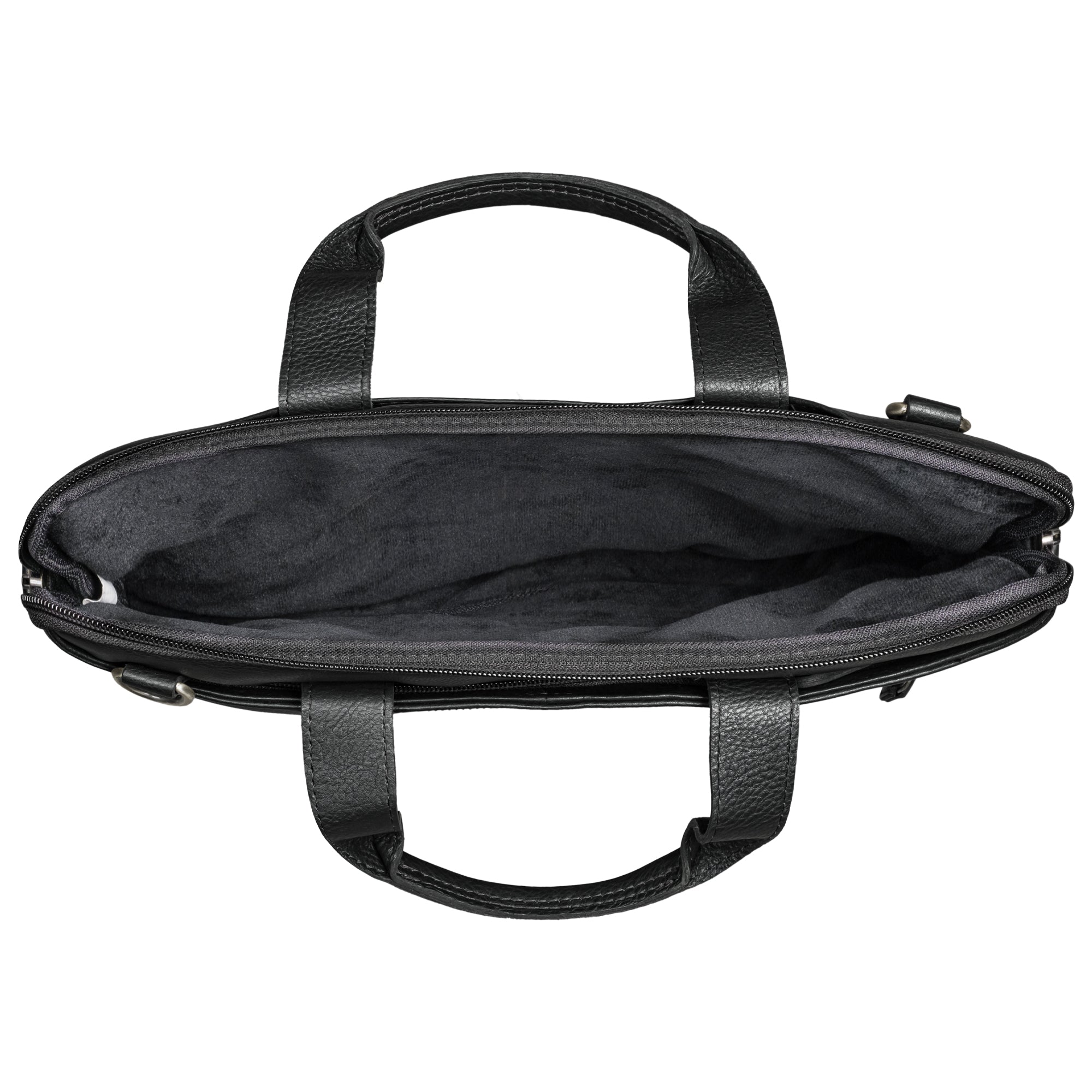 schwarze Laptoptasche aus Leder
