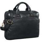 Schwarze Ledertasche Vintage für 15,6 Zoll Geräte