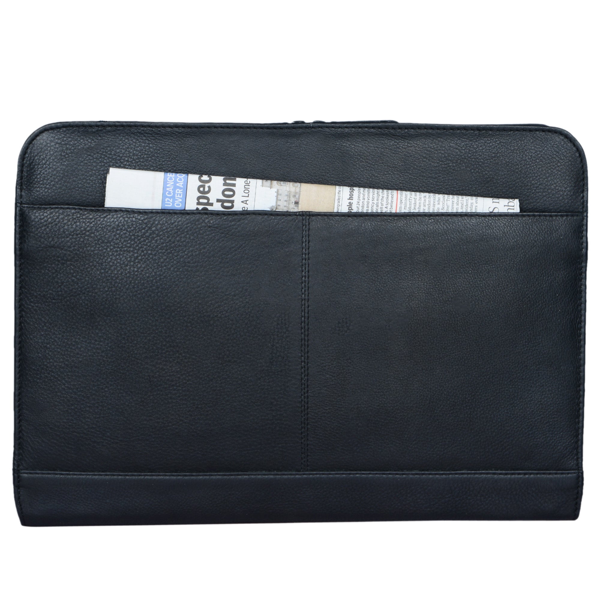 Schwarze Schreibmappe Leder