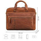Damen Leder Aktentasche cognac