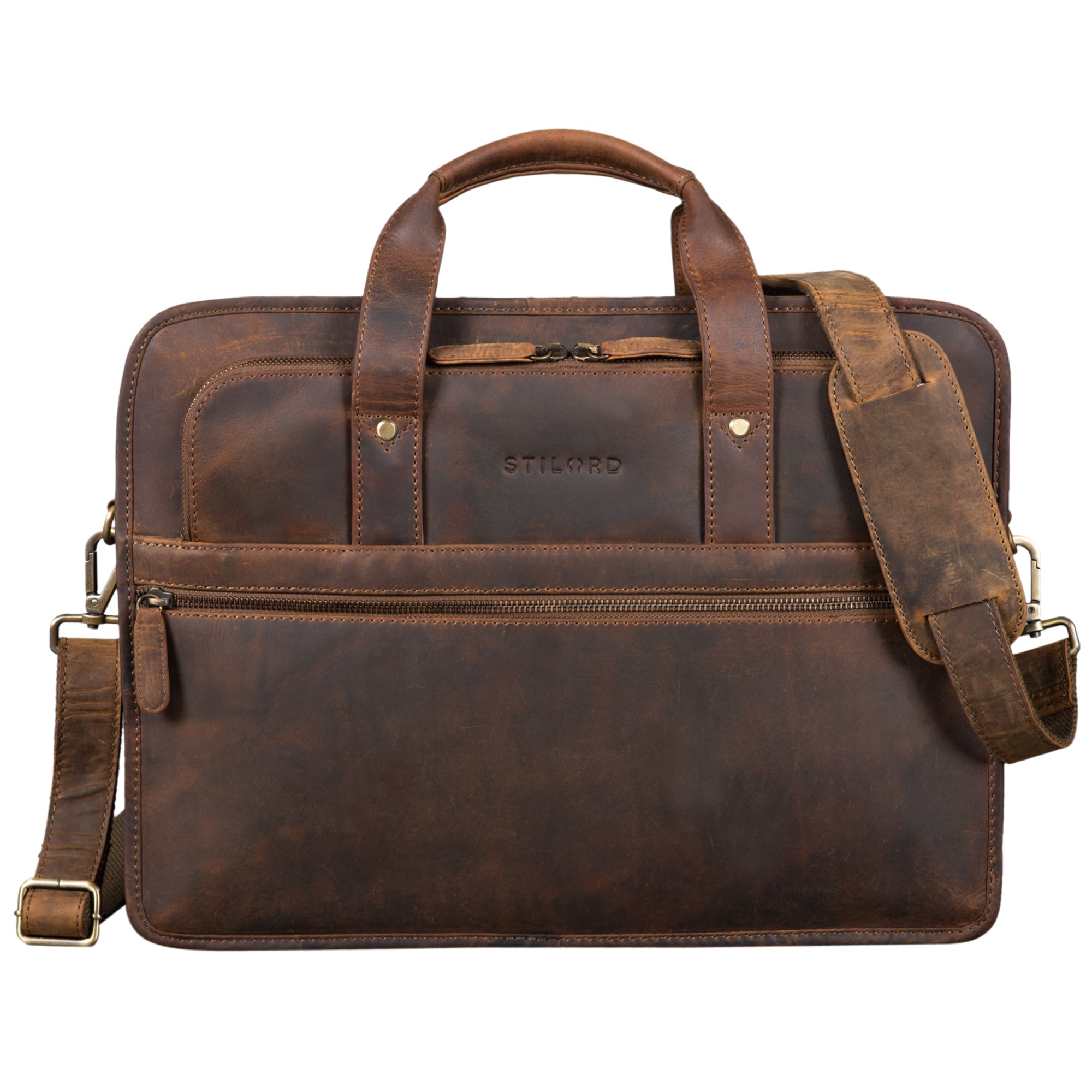 Vintage Leder Aktentashe braun