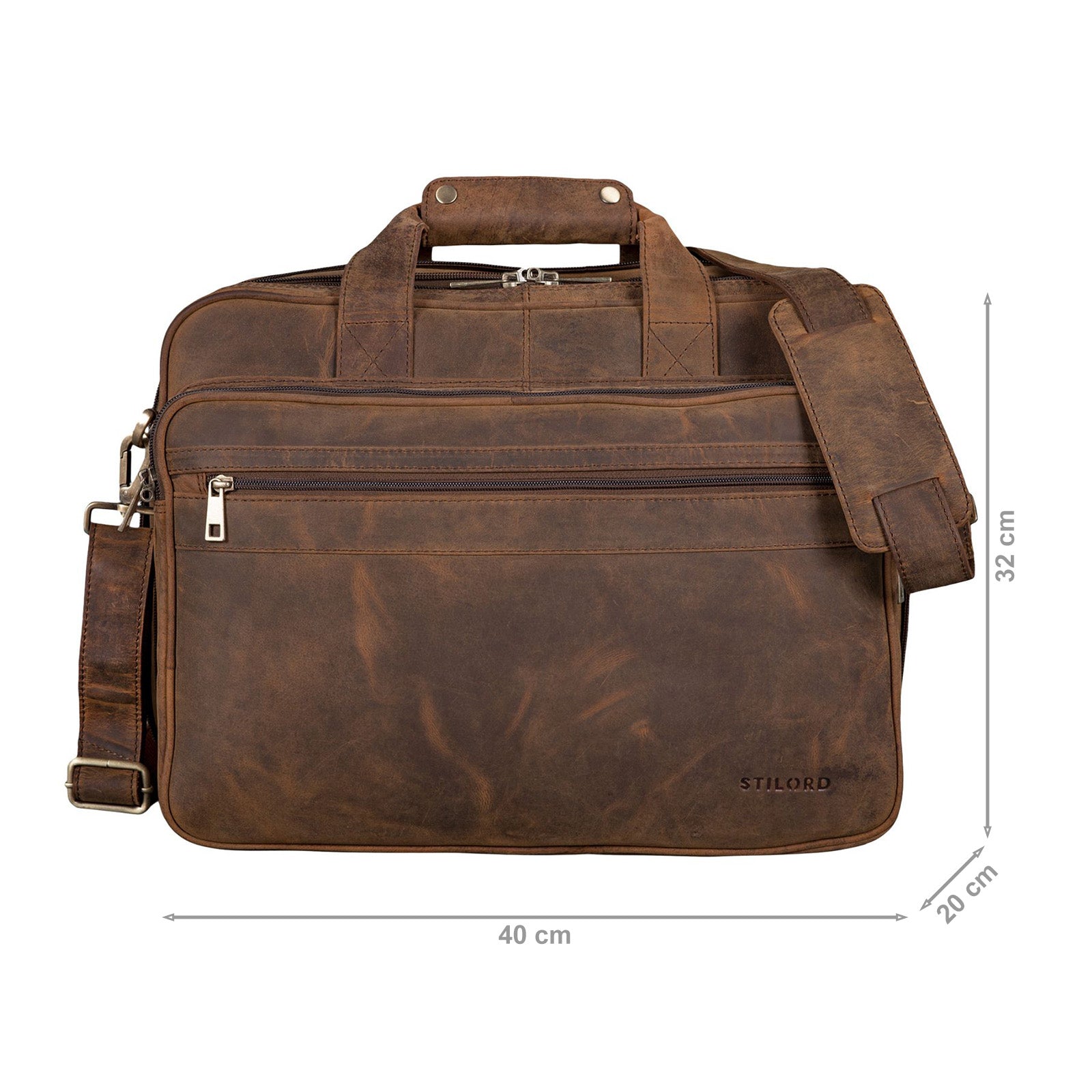 Messengerbag Leder braun für Herren