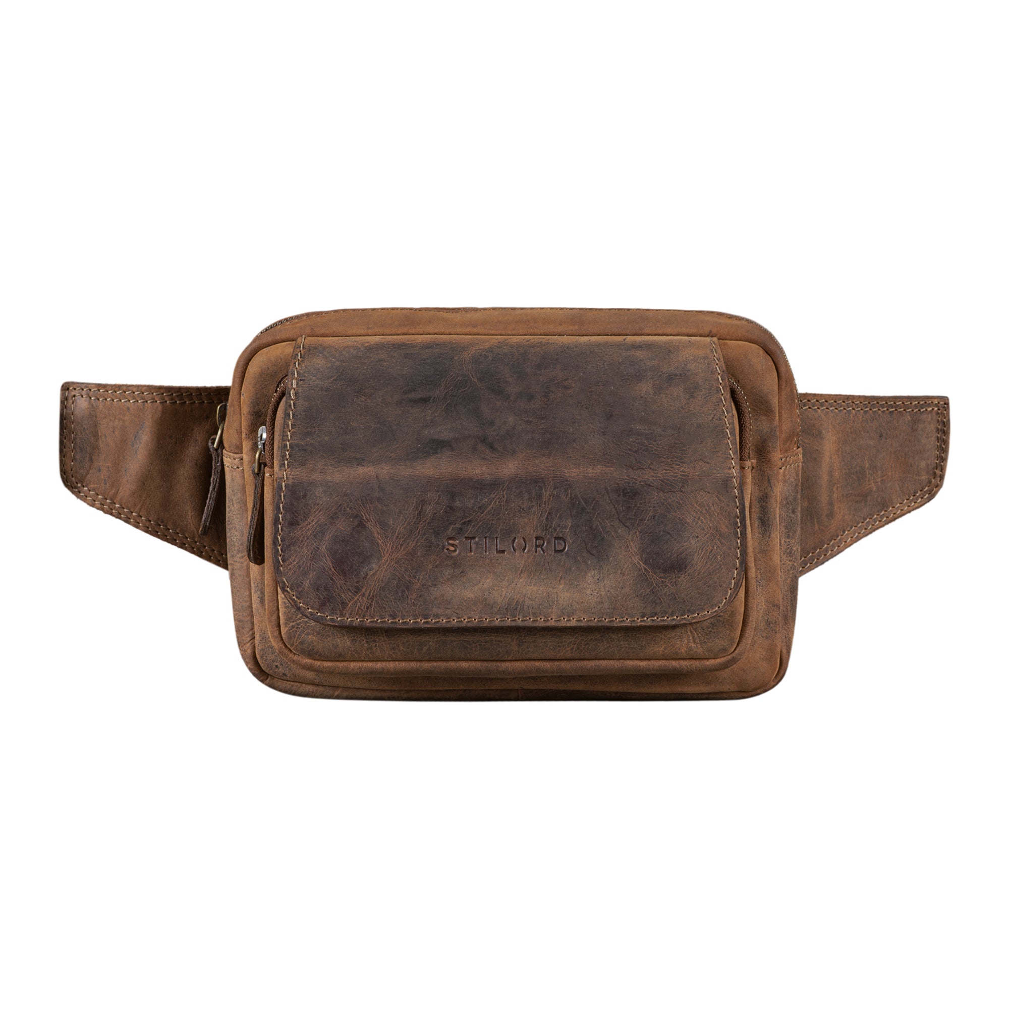 XL Vintage Lederbauchtasche