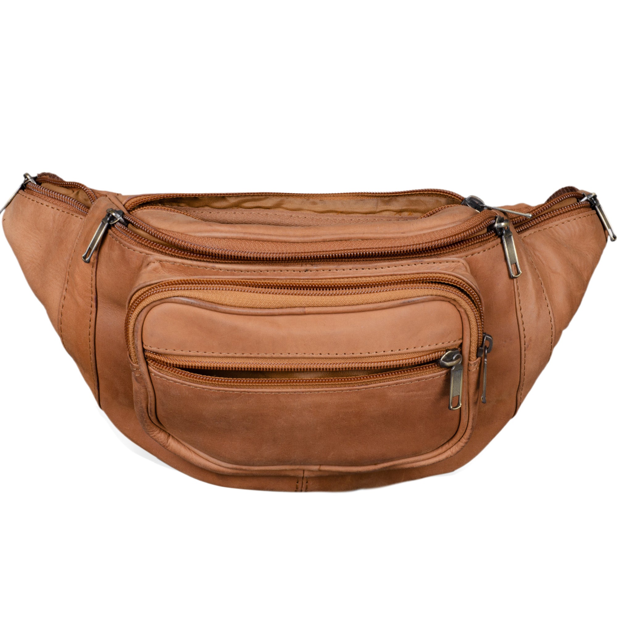 Leder Bauchtasche sattel braun