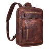 "Valera" Leather Business Backpack Many Compartments