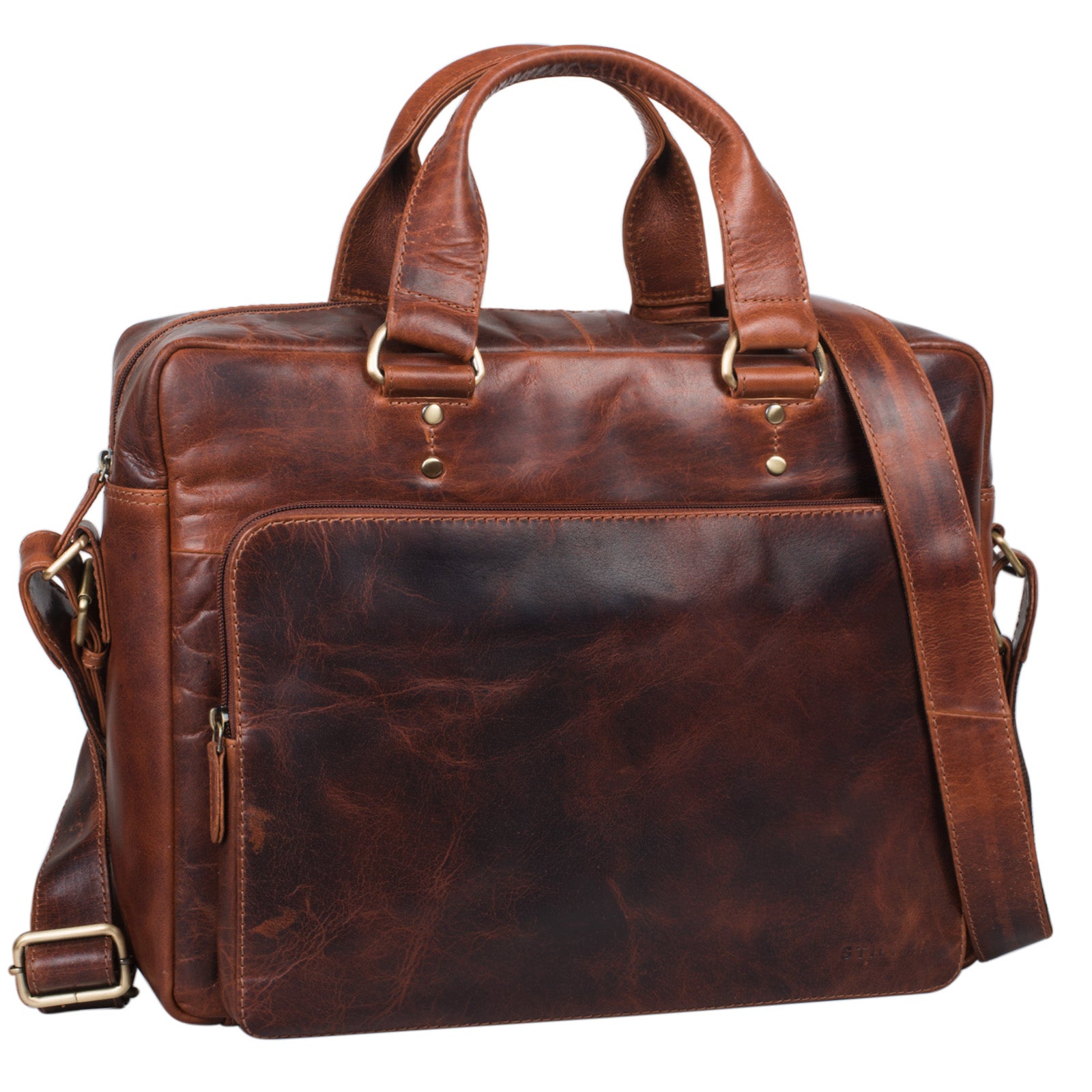 Braune Business Tasche echtes Leder