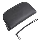 Clutch Geldbörse schwarz Echtleder
