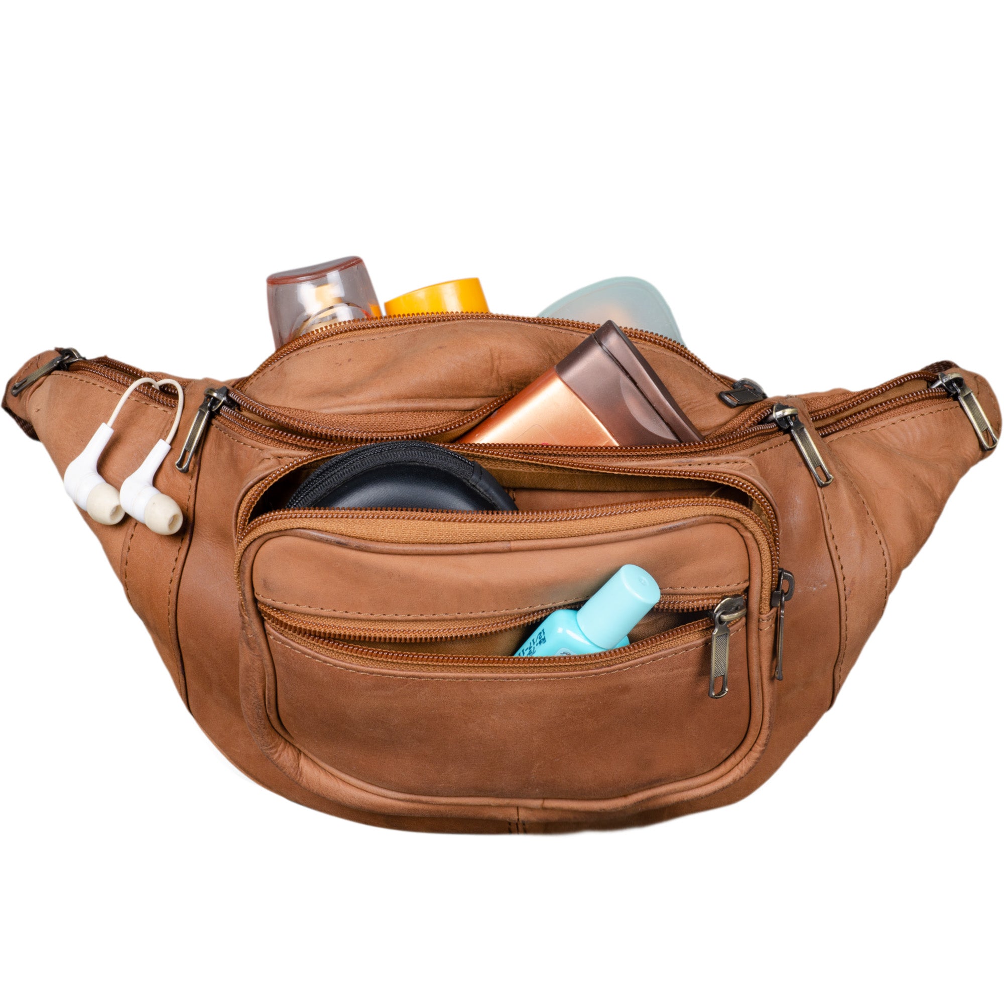 Gürteltasche Leder braun