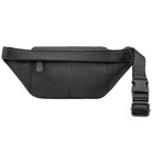Leder Bauchtasche schwarz aus der Rückansicht
