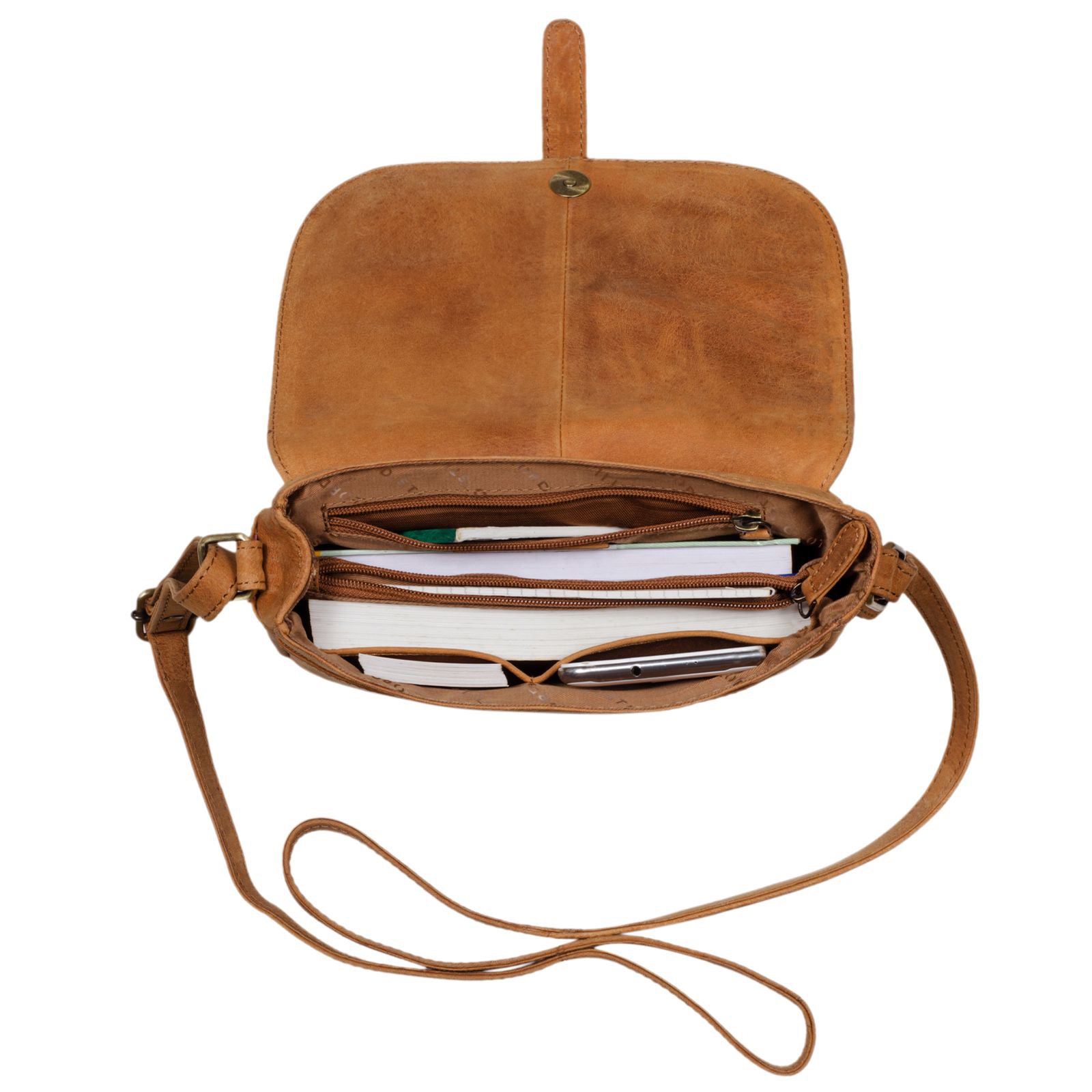 Damen Handtasche Leder braun