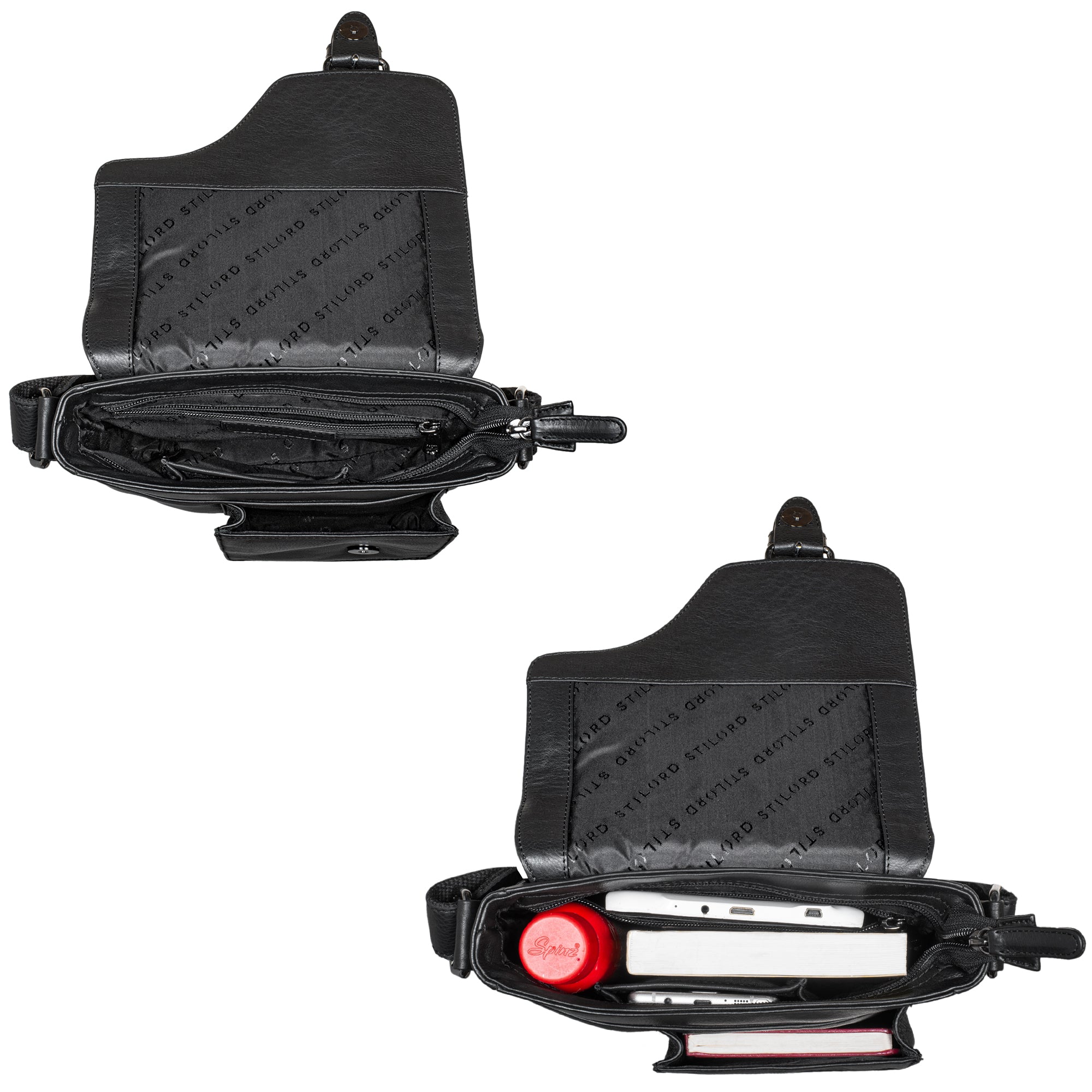 Echtleder herrentasche Retro schwarz
