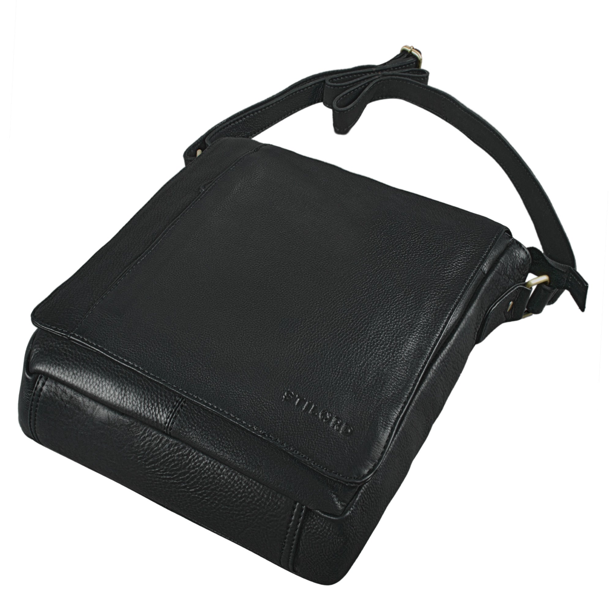 Vintage Umhängetasche Messenger Bag Herren schwarz