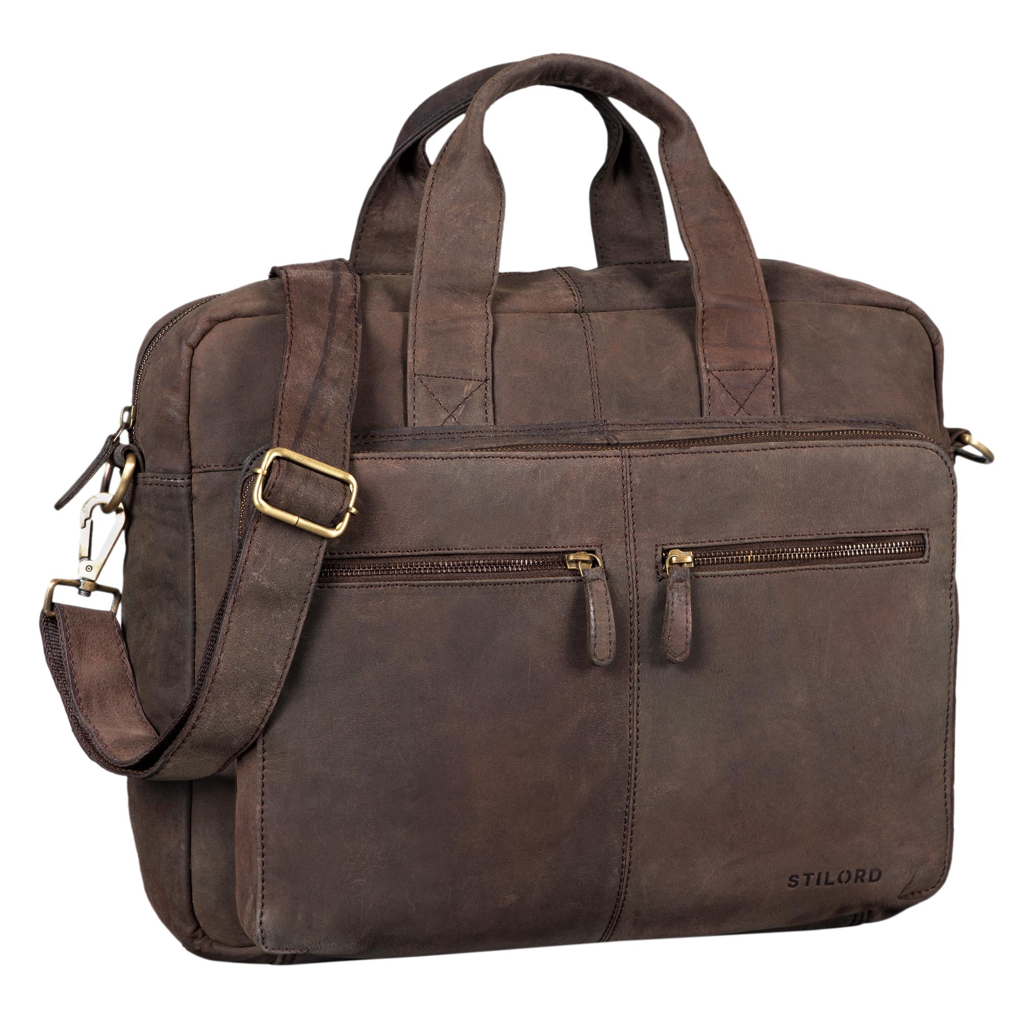 Vintage Laptoptasche Ledertasche 15.6 Zoll