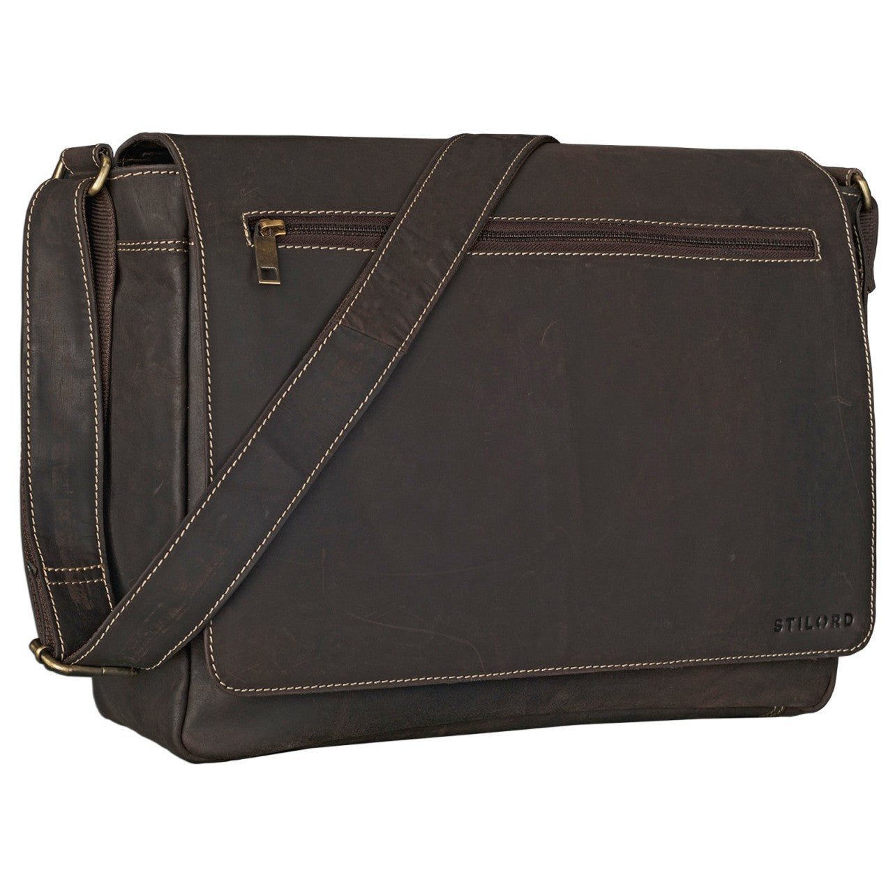 Leder Umhängetasche Laptoptasche
