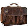 B-Stock  "Jeffrey" Teacher Briefcase Leather