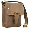 B-Stock "Alessio" Leather Messenger Bag Men Small