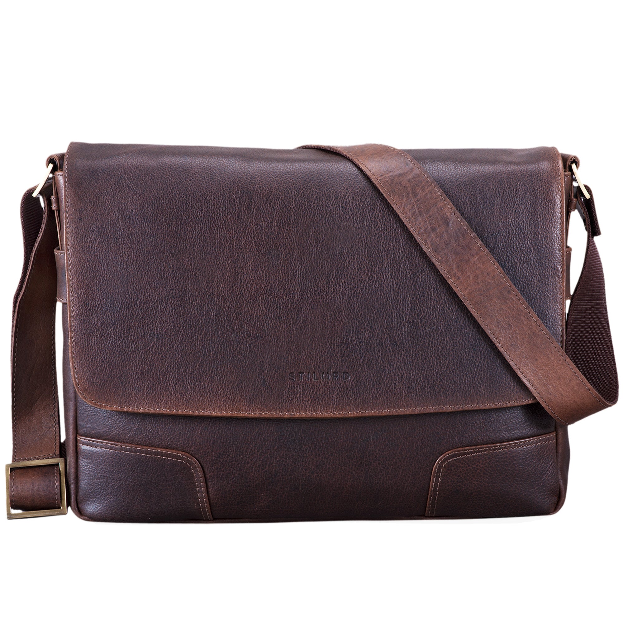 Messenger Bag aus Leder braun