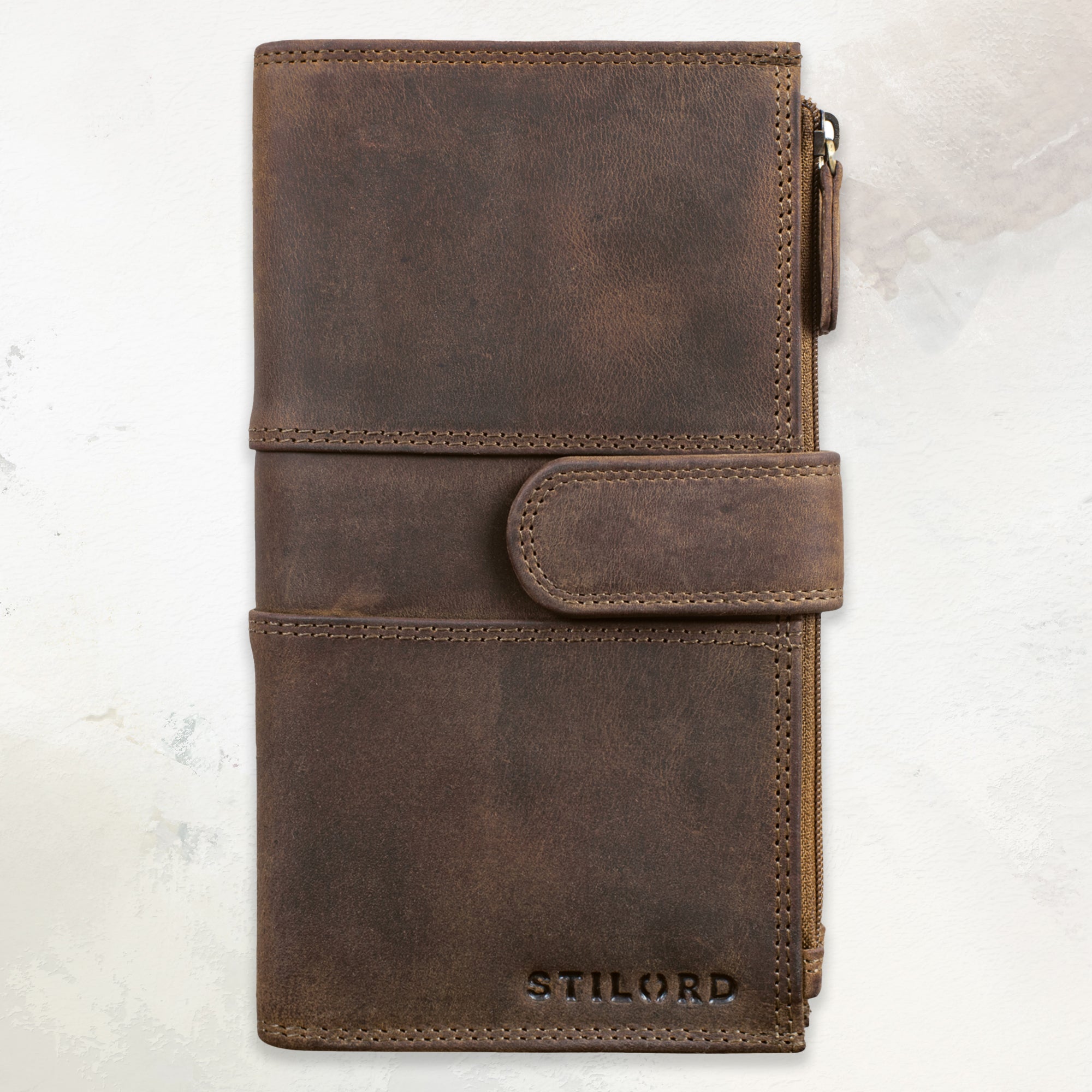 Brieftasche RFID Leder braun