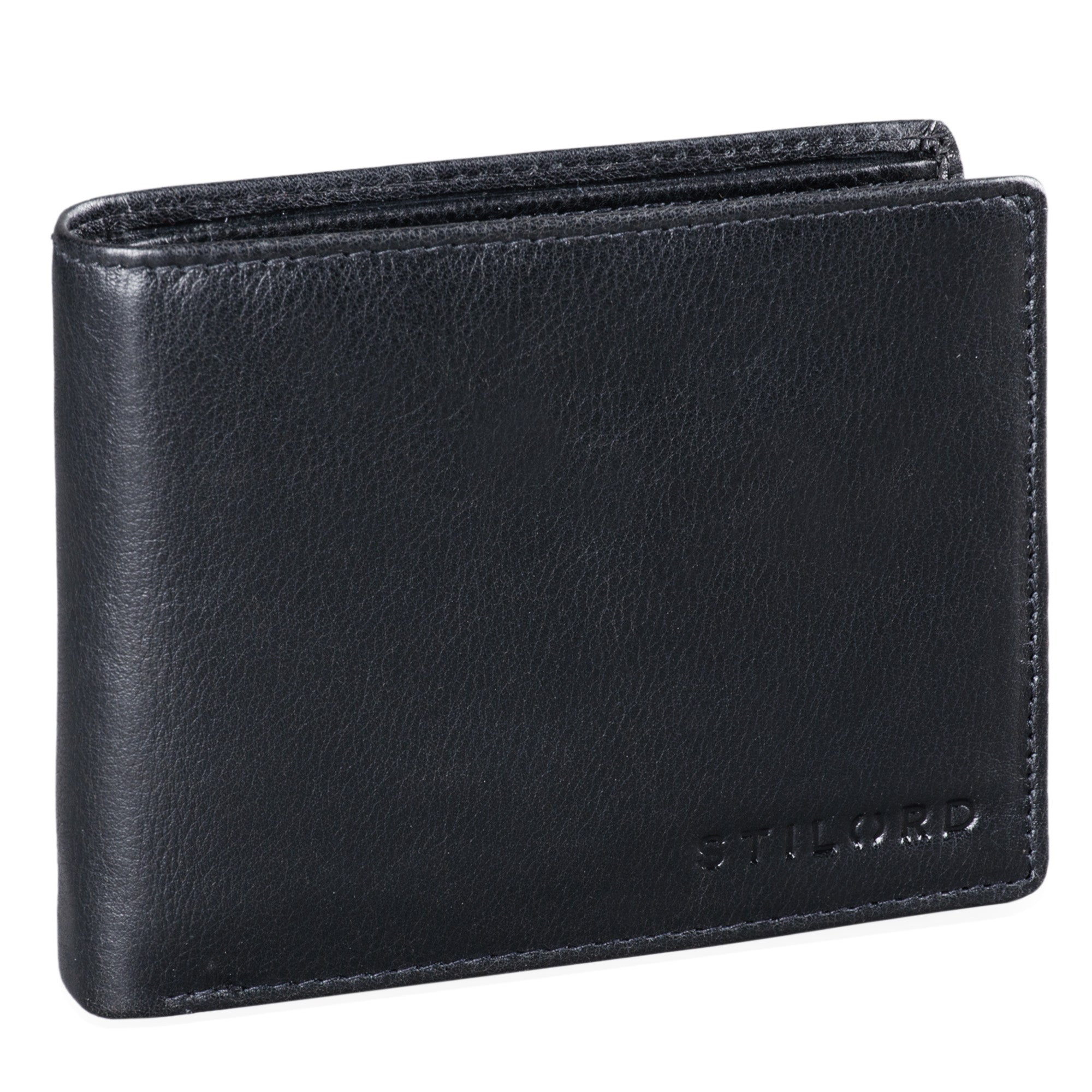 Schwarze Leder Geldbörse RFID