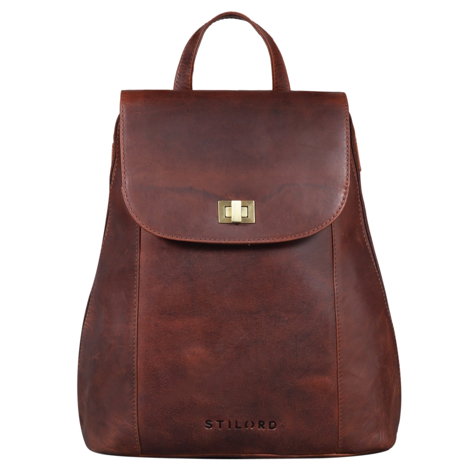 Leder Rucksack Cognac